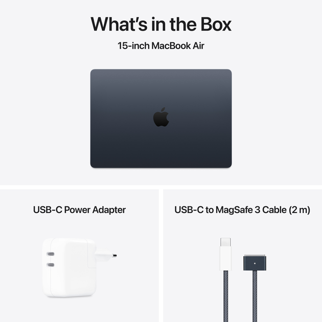 Ноутбук Apple MacBook Air 15.3" M4 16/256GB 2025 (MW1L3ZE/A) Midnight - зображення 11