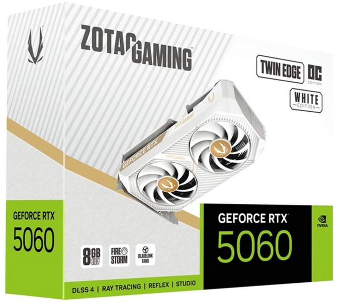 Karta graficzna Zotac PCI-Ex GeForce RTX 5060 GAMING Twin Edge OC White 8GB GDDR7 (128bit) (2527/28000) (HDMI, 3 x DisplayPort) (ZT-B50600Q-10M) - obraz 6