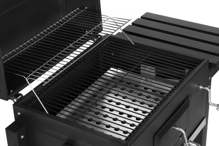Grill węglowy ModernHome by Multistore duży ogrodowy z pokrywą termometr półki koła dmuchawa gratis (5904224310561) - obraz 4