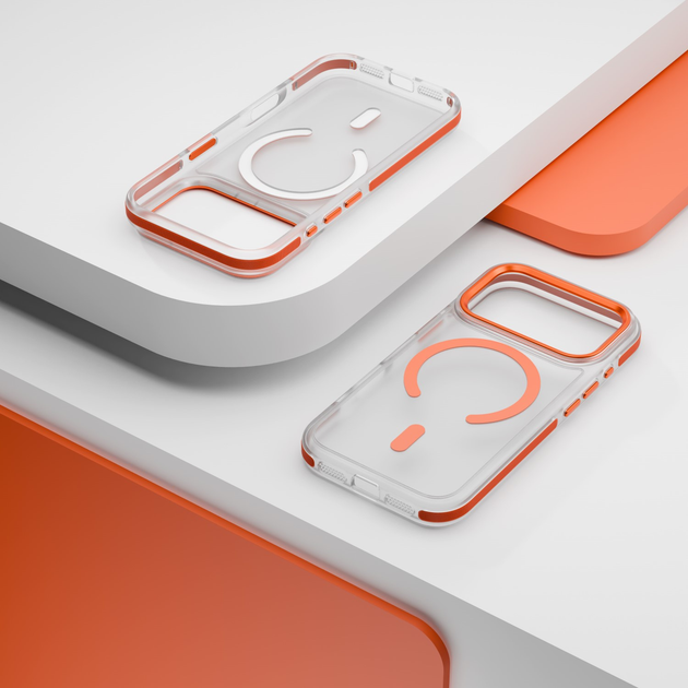 Панель Etteri Icy Mag для Apple iPhone 17 Pro Max Orange/Transparent (5907504560854) - зображення 6