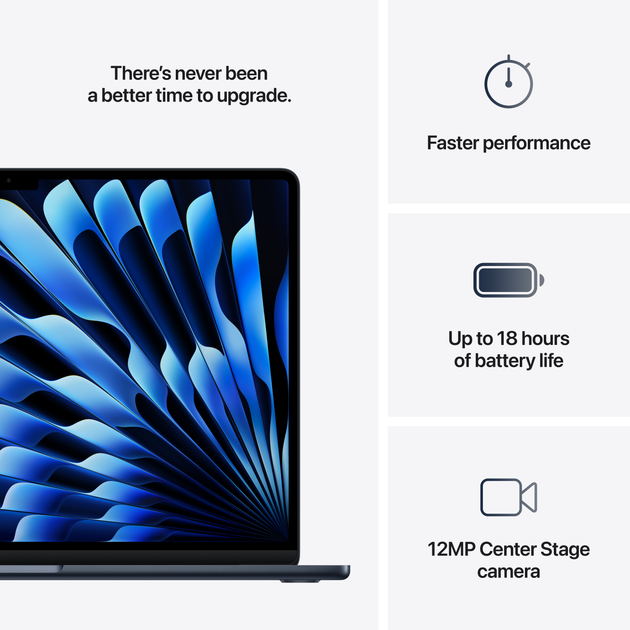 Laptop Apple MacBook Air 15.3" M4 24/512GB 2025 (MC6L4ZE/A) Midnight - obraz 10