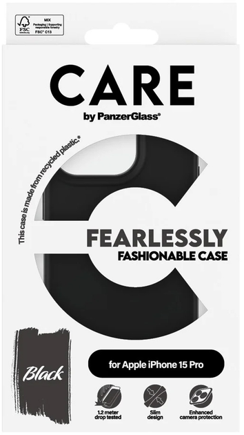 Панель Panzer Glass CARE Fashionable Case для Apple iPhone 15 Pro Black (5715685005657) - зображення 3