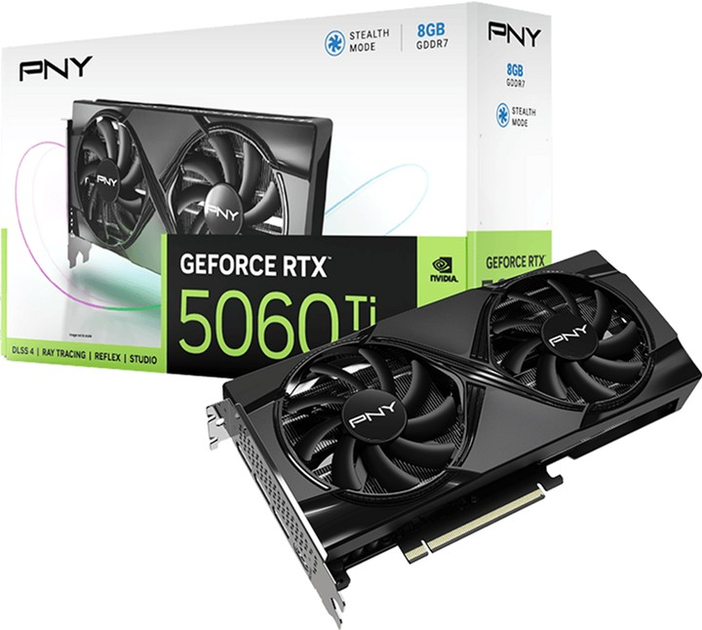Karta graficzna PNY PCI-Ex GeForce RTX 5060 Ti Dual Fan 8GB GDDR7 (128bit) (2572/28000) (HDMI, 3 x DisplayPort) (VCG5060T8DFXPB1) - obraz 9