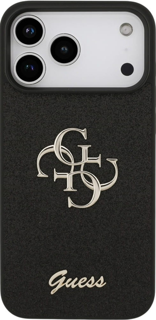 Панель Guess Fixed Glitter Big 4G для Apple iPhone 17 Pro Max Black (GUHCP17XHG4SGK) - зображення 1