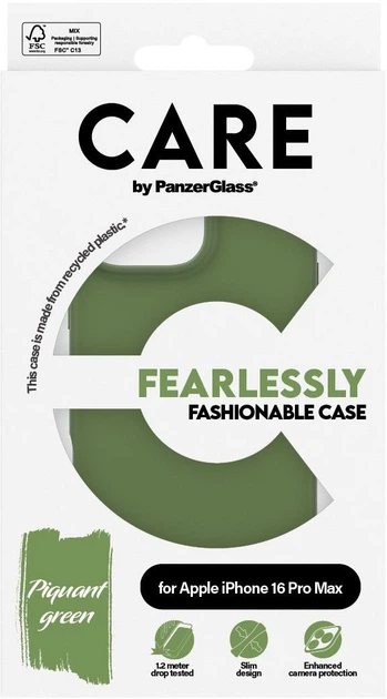Etui plecki Panzer Glass CARE Fashionable Case do Apple iPhone 16 Pro Max Green (5715685004704) - obraz 3