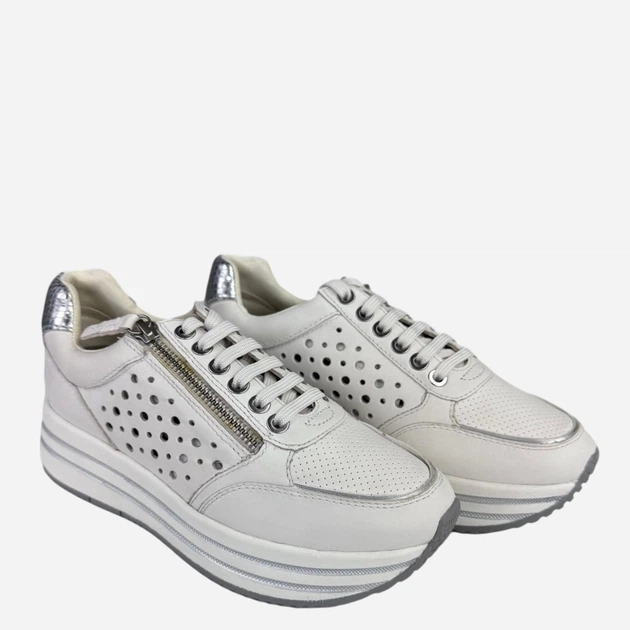 Sneakersy damskie do kostki Geox D25QHB085KY-C0626 38 24.7 cm Białe (8056206190221) - obraz 2