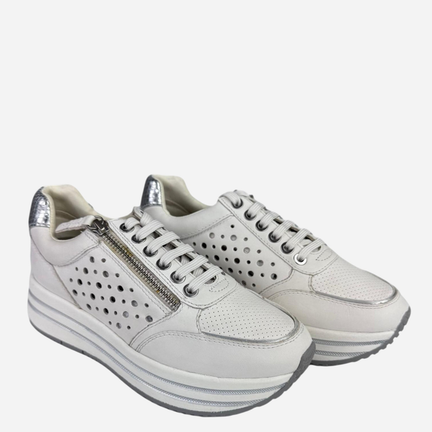 Жіночі снікери Geox D25QHB085KY-C0626 36 23.4 см Білі (8056206190191) - зображення 2