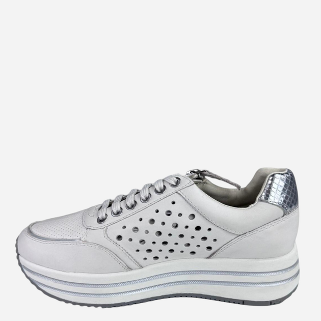 Жіночі снікери Geox D25QHB085KY-C0626 38 24.7 см Білі (8056206190221) - зображення 3