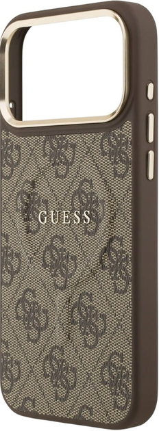 Панель Guess Hardcase 4G Classic MagSafe для Apple iPhone 17 Pro Max Brown (GUHMP17XP4MSEGCW) - зображення 5