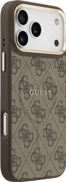 Панель Guess Hardcase 4G Classic MagSafe для Apple iPhone 17 Pro Max Brown (GUHMP17XP4MSEGCW) - зображення 2