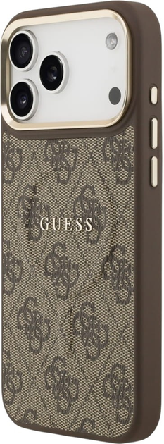Панель Guess Hardcase 4G Classic MagSafe для Apple iPhone 17 Pro Max Brown (GUHMP17XP4MSEGCW) - зображення 3