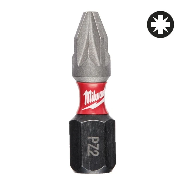 Бита ShW MILWAUKEE, PZ2, 25мм, (2шт) - Фото 1 Бита ShW MILWAUKEE, PZ2, 25мм, (2шт) - изображение 1