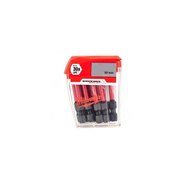 Бита ShW MILWAUKEE, PZ2, 50мм, (10шт) - Фото 2 Бита ShW MILWAUKEE, PZ2, 50мм, (10шт) - изображение 2