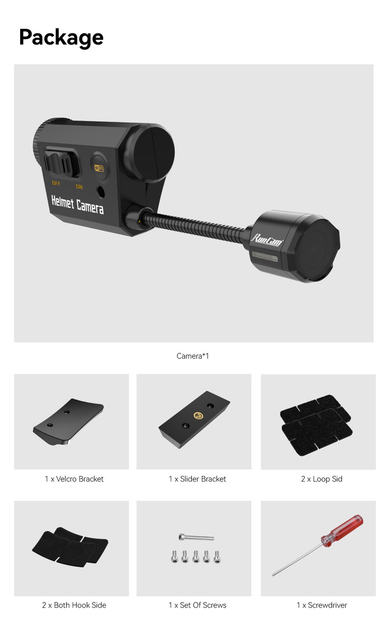 Тактична екшн камера RunCam на тактичний шолом Full HD 1920*1080, вбудований WiFi - изображение 4