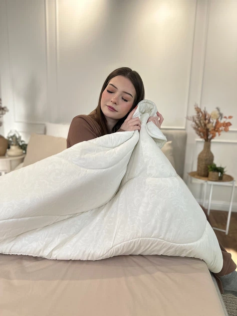 Одеяло двуспальное шерстяное Viluta Comfort 21422 170x210 см бежевое - Фото 8 Одеяло двуспальное шерстяное Viluta Comfort 21422 170x210 см бежевое - изображение 8