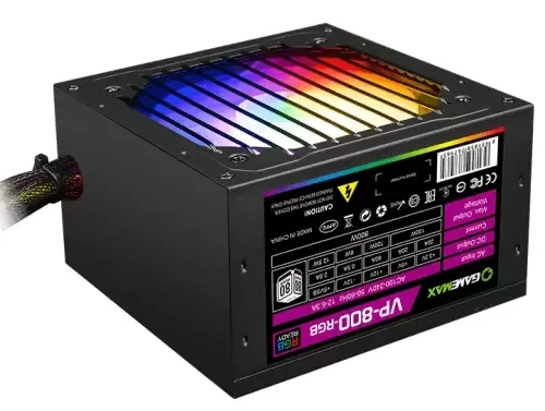 Блок питания 800 Вт, GameMax VP-800 RGB, Black (VP-800-RGB) - Фото 1 Блок питания 800 Вт, GameMax VP-800 RGB, Black (VP-800-RGB) - изображение 1