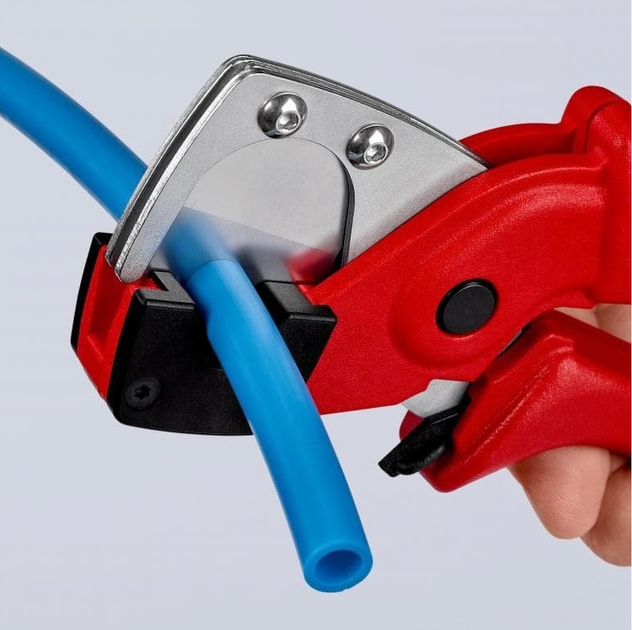 Труборіз-ножиці Knipex для багатошарових і пневматичних шлангів 4-20 мм L — 185 мм (90 10 185) - зображення 4