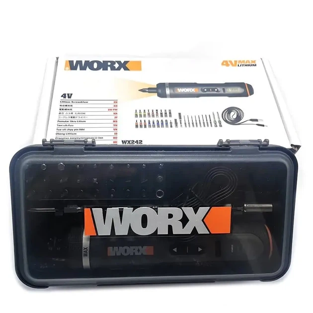 Акумуляторна викрутка Worx WX242 з набором із 30 біт у кейсі - изображение 5