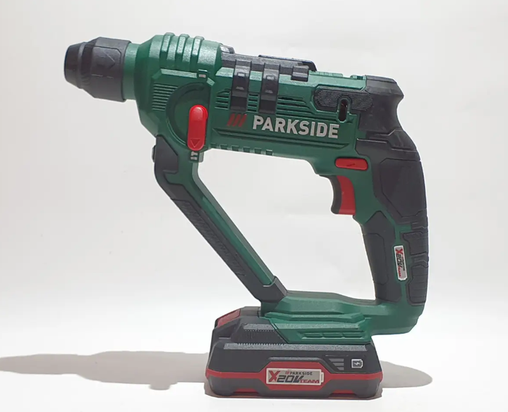 Акумуляторний перфоратор Parkside 20V Li-Ion 2Аh, 48Вт, 1Дж, SDS-plus, 4 швидкості, підсвічування, кейс, 3 свердла, біти, зарядний пристрій - Фото 1 Акумуляторний перфоратор Parkside 20V Li-Ion 2Аh, 48Вт, 1Дж, SDS-plus, 4 швидкості, підсвічування, кейс, 3 свердла, біти, зарядний пристрій - изображение 1
