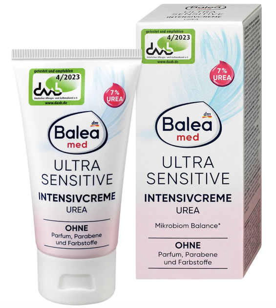 Крем Balea Ultra Sensitive 7% Urea для лица интенсивный увлажняющий 50 мл - изображение 2