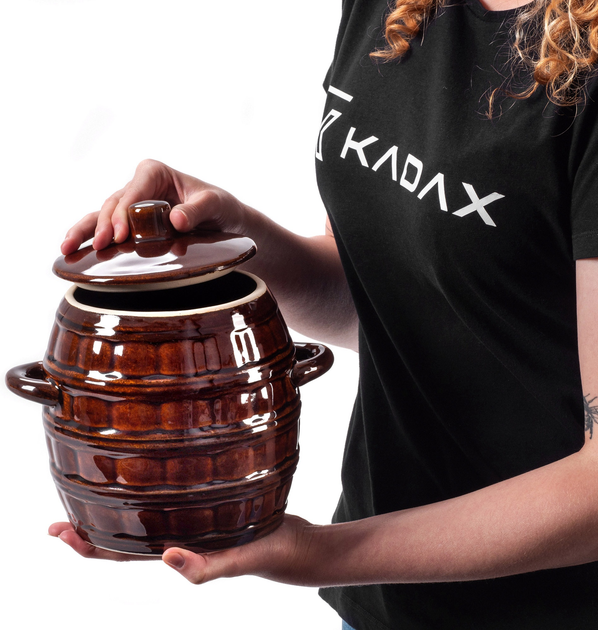 Beczka kamionkowa Kadax Helios z pokrywką 2.5 l (5903699479964) - obraz 3