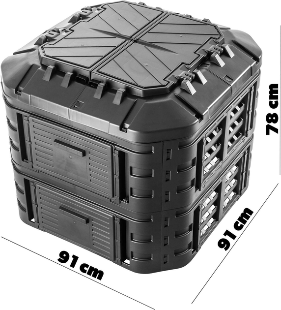 Kompostownik ogrodowy Kadax Nybro czarny 600 l (5903699429969) - obraz 2