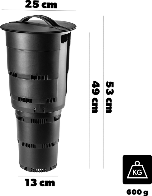 Kompostownik podziemny Kadax Varize czarny (5903699498927) - obraz 2