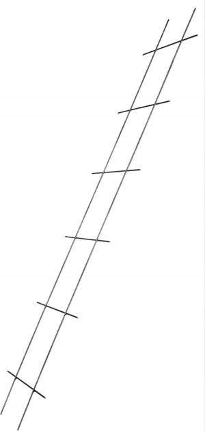 Драбина для квітів Kadax Russi чорна 30 x 150 см (5903699407097) - зображення 1