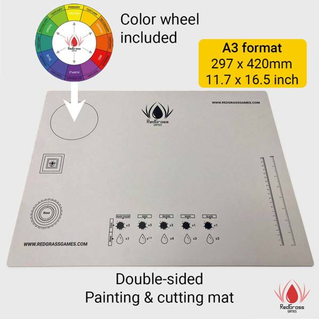 Килимок для малювання та різання RedGrass: A3 Painting Mat (7640207350152) - зображення 2
