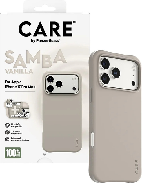 Etui CARE by PanzerGlass Fashionable Case Samba Vanilla w. MagSafe do Apple iPhone 17 Pro Max (CR34744) - obraz 4