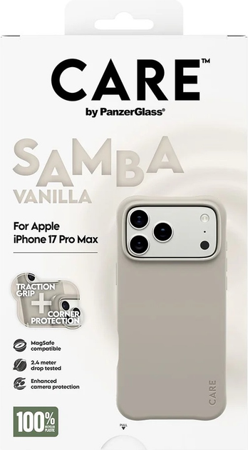 Etui CARE by PanzerGlass Fashionable Case Samba Vanilla w. MagSafe do Apple iPhone 17 Pro Max (CR34744) - obraz 5