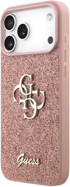 Панель Guess Fixed Glitter Big 4G для Apple iPhone 17 Pro Pink (GUHCP17LHG4SGP) - зображення 2