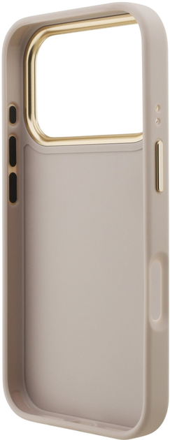 Панель Guess 4G Metal Logo Gold Frame для Apple iPhone 17 Pro Pink (GUHCP17L4GMGCPI) - зображення 6