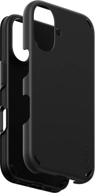 Панель CARE by PanzerGlass Feature Case Double Defense Black для Apple iPhone 16 (5715685003950) - зображення 1