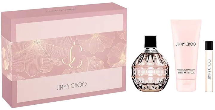 Zestaw damski Jimmy Choo Woda perfumowana 100 ml + Woda perfumowana 7.5 ml + Balsam do ciała 100 ml (3386460149730) - obraz 1