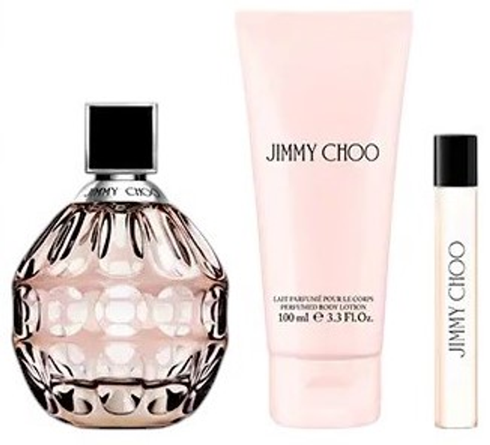 Zestaw damski Jimmy Choo Woda perfumowana 100 ml + Woda perfumowana 7.5 ml + Balsam do ciała 100 ml (3386460149730) - obraz 2