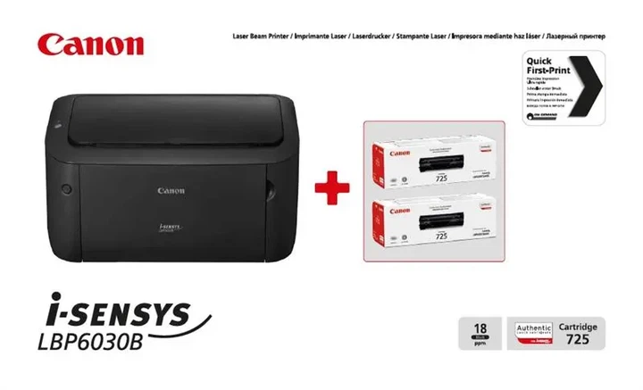 Принтер А4 Canon i-SENSYS LBP6030B (бандл з 2 картриджами) (00117576) - Фото 7 Принтер А4 Canon i-SENSYS LBP6030B (бандл з 2 картриджами) (00117576) - изображение 7