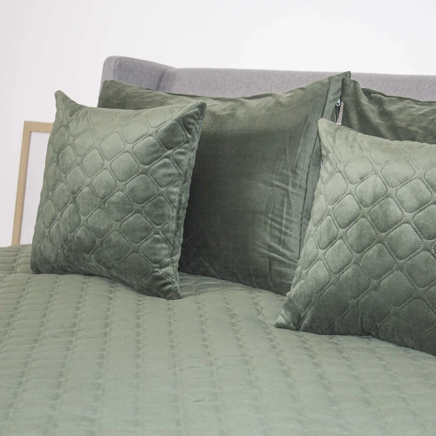 Покривало ТЕП "VELOUR" Chive/Ромб круглий, 240x260 - изображение 5