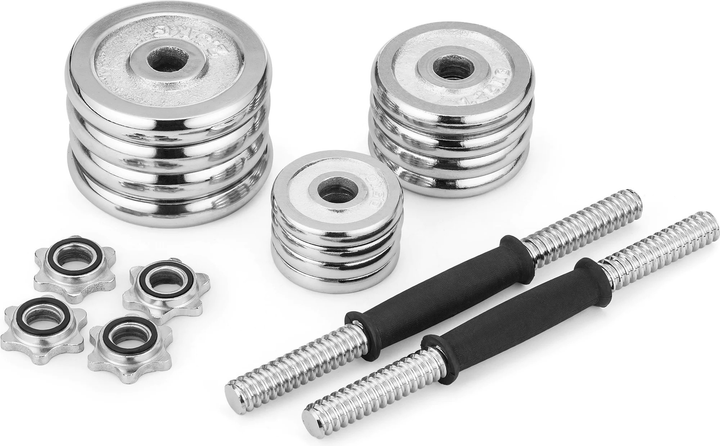 Zestaw hantli chromowanych Gymtek w walizce 19 kg (5907766663089) - obraz 4