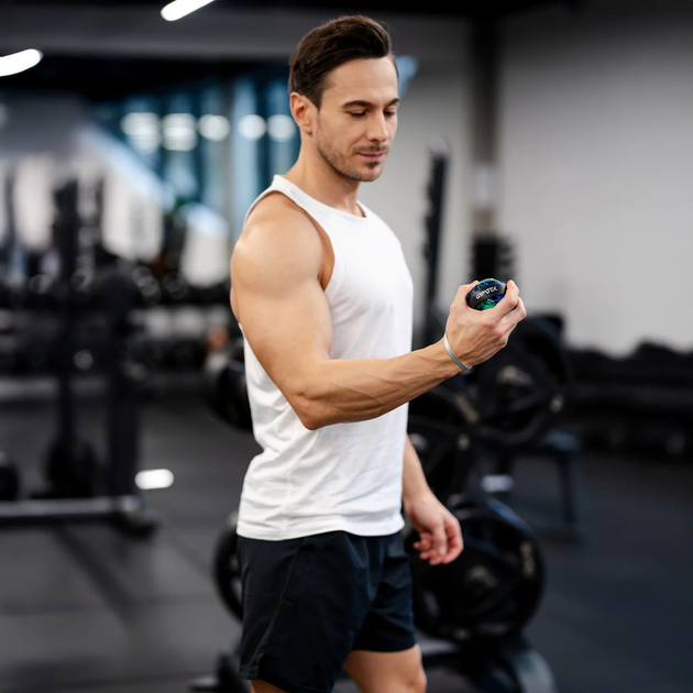 Trenażer mięśni nadgarstka Gymtek Kula żyroskopowa z licznikiem (5907766663935) - obraz 6