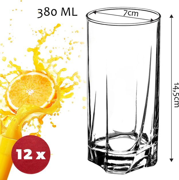 Набір склянок Kadax Meco 380 мл 12 шт (5903699473863) - зображення 2