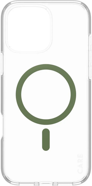 Панель CARE by PanzerGlass Flagship Case Transparent Urban Combat w. Green MagSafe для Apple iPhone 16 Pro Max (5715685004384) - зображення 2