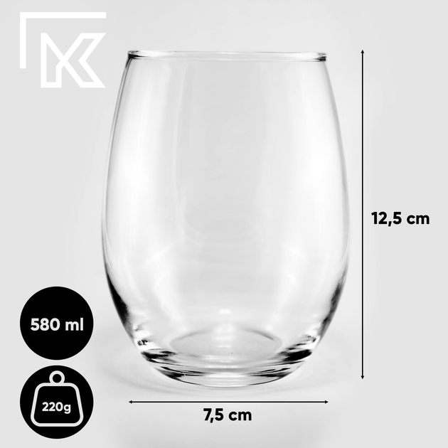 Набір склянок Kadax Stilo 580 мл 4 шт (5903699457368) - зображення 2