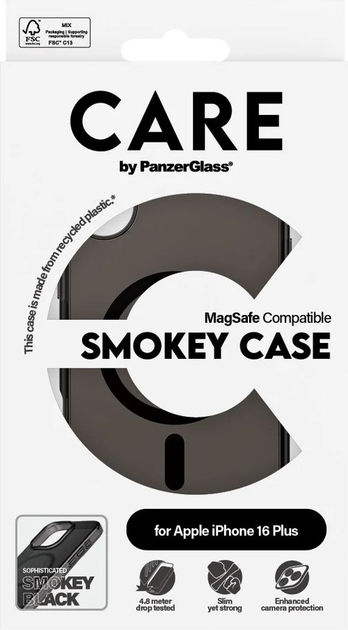Панель CARE by PanzerGlass Flagship Case Smokey Urban Combat w. Black MagSafe для Apple iPhone 16 Plus (5715685004179) - зображення 4