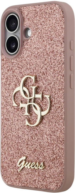Панель Guess Fixed Glitter Big 4G для Apple iPhone 17 Pink (GUHCP17SHG4SGP) - зображення 2