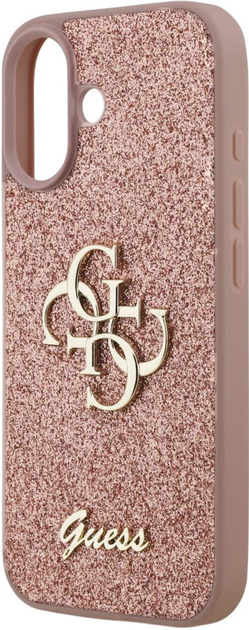 Панель Guess Fixed Glitter Big 4G для Apple iPhone 17 Pink (GUHCP17SHG4SGP) - зображення 5