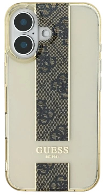 Панель Guess IML Middle 4G Stripe для Apple iPhone 16 Brown (57983122197) - зображення 2