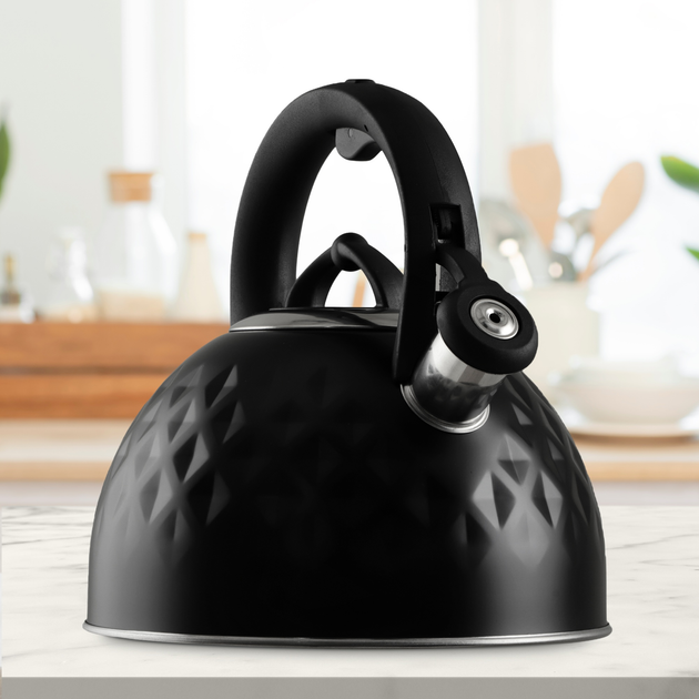 Czajnik Kadax Artaix z gwizdkiem Czarny 2.5 l (5903699493274) - obraz 3