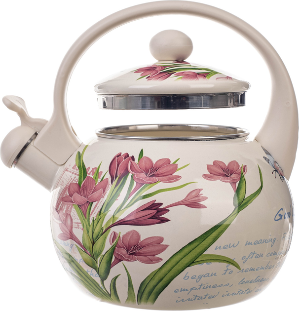 Czajnik emaliowany Kadax Cusset z gwizdkiem Krokus 2.2 l (5906638301456) - obraz 5