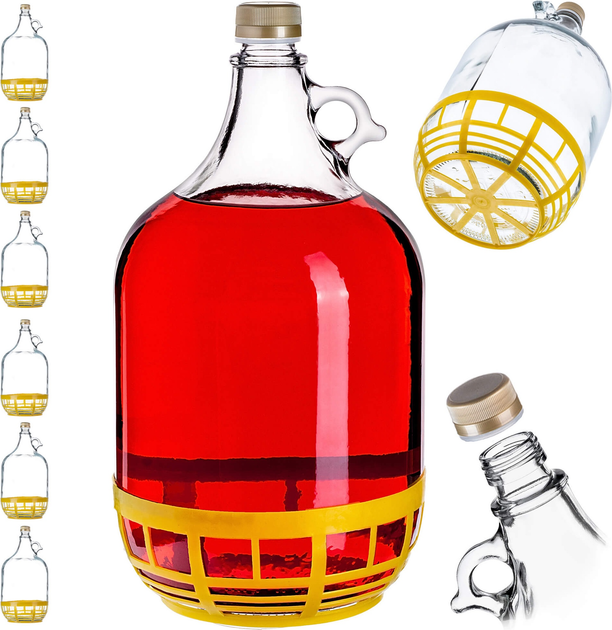 Zestaw gąsiorów Kadax na wino z zakrętką 5 l x 6 szt (5903699436615) - obraz 3